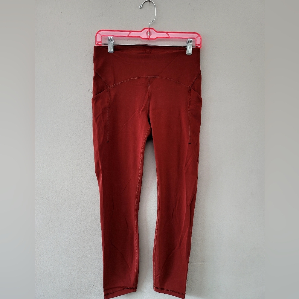 lululemon invigorate compression leggingsrusty red